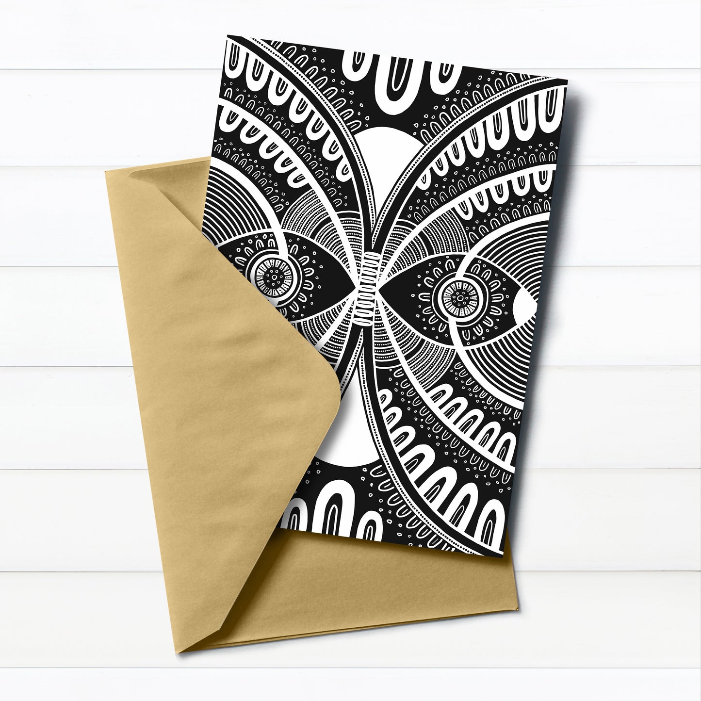 Indigico A6 Eco-friendly Aboriginal Art Greeting Card with Envelope - 'Generations' artwork by Amy Allerton