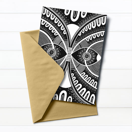Indigico A6 Eco-friendly Aboriginal Art Greeting Card with Envelope - 'Generations' artwork by Amy Allerton