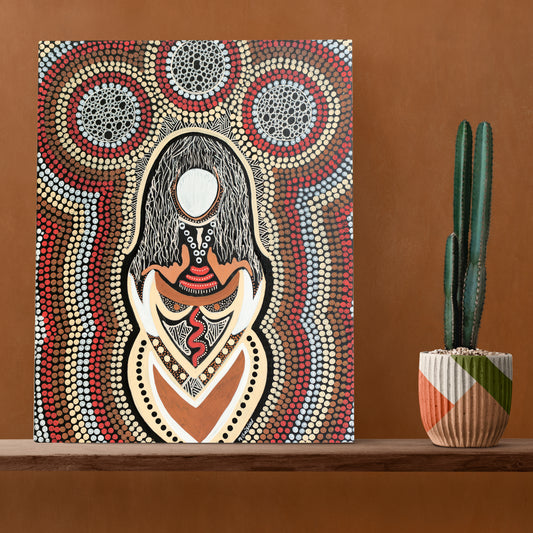 'Mother Earth' Original Canvas Artwork by Aboriginal Artist, Theresa Chatfield | Indigico Creative Studio