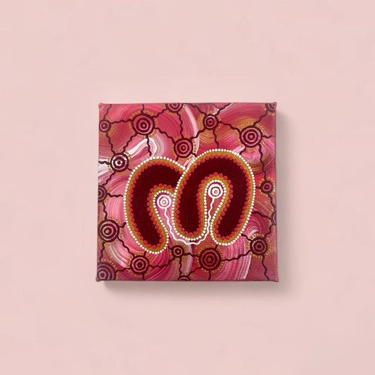 'In the Dreaming With You' original canvas artwork by Aboriginal artist, Amy Allerton | Indigico Creative Studio