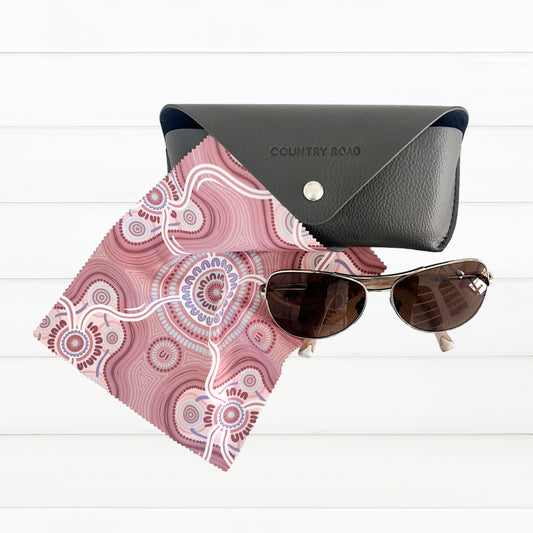 Indigico Aboriginal Art Microfibre Lens and Screen Cloth - 'Ripples of the Matriarchs' print
