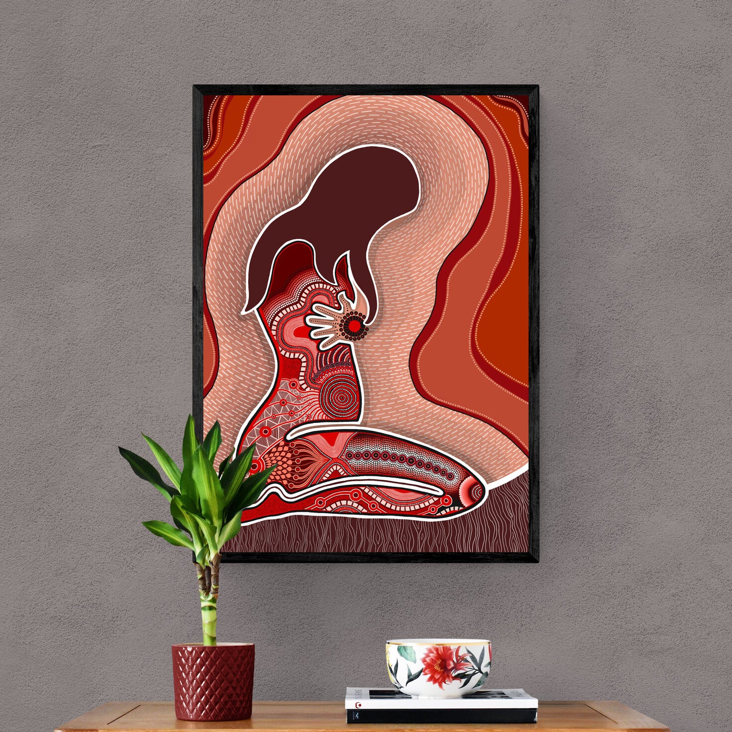 Indigico Aboriginal Art Canvas Print - Framed or Unframed - 'Walanbaa Yinarr' artwork by Amy Allerton