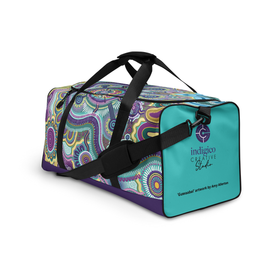Indigico Aboriginal Art Duffle bag - 'Guwaabal' print