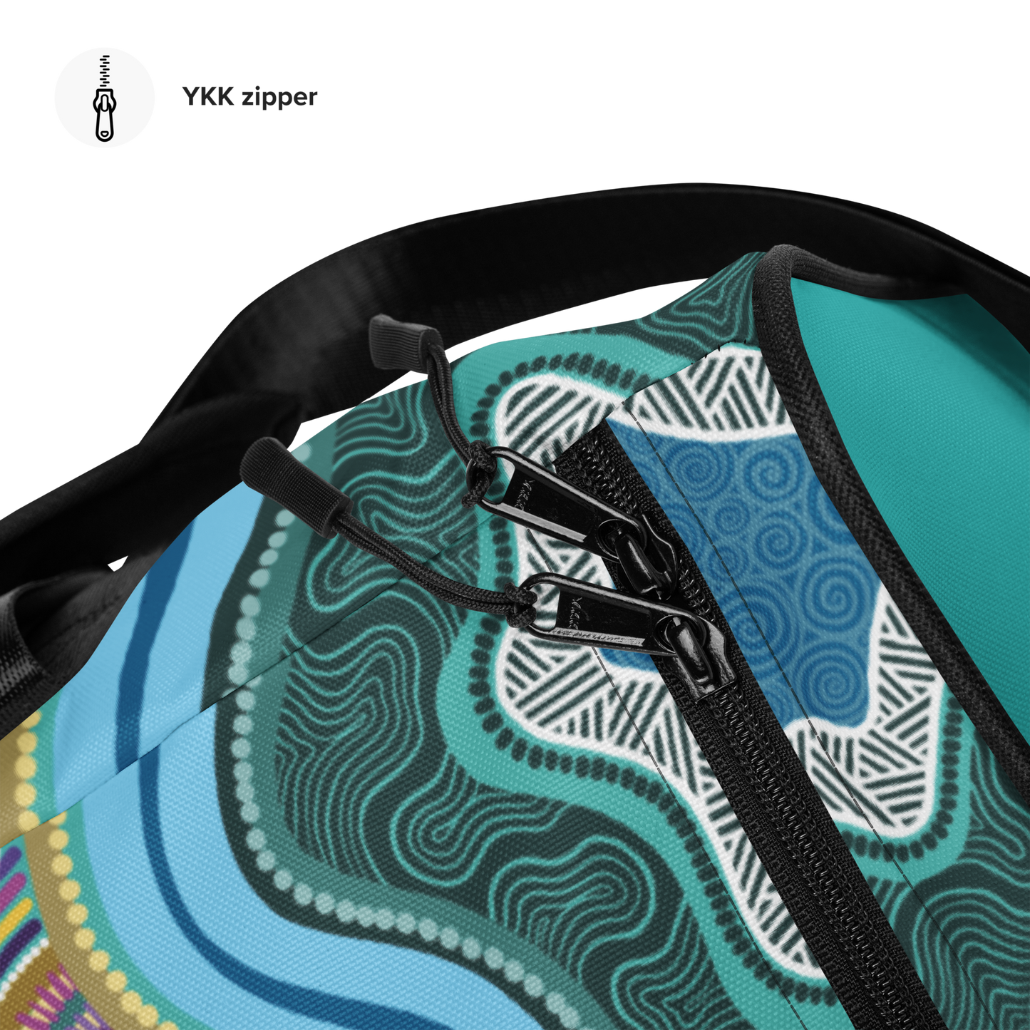 Indigico Aboriginal Art Duffle bag - 'Guwaabal' print