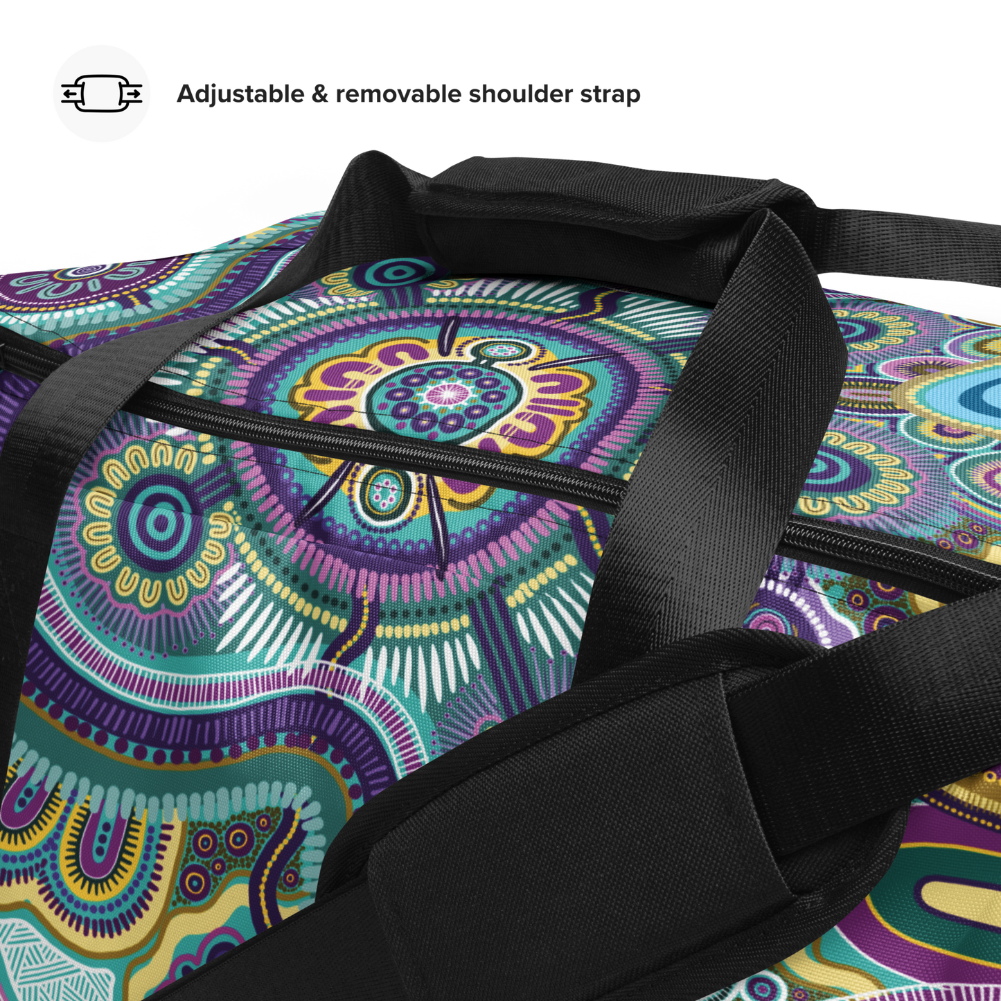 Indigico Aboriginal Art Duffle bag - 'Guwaabal' print