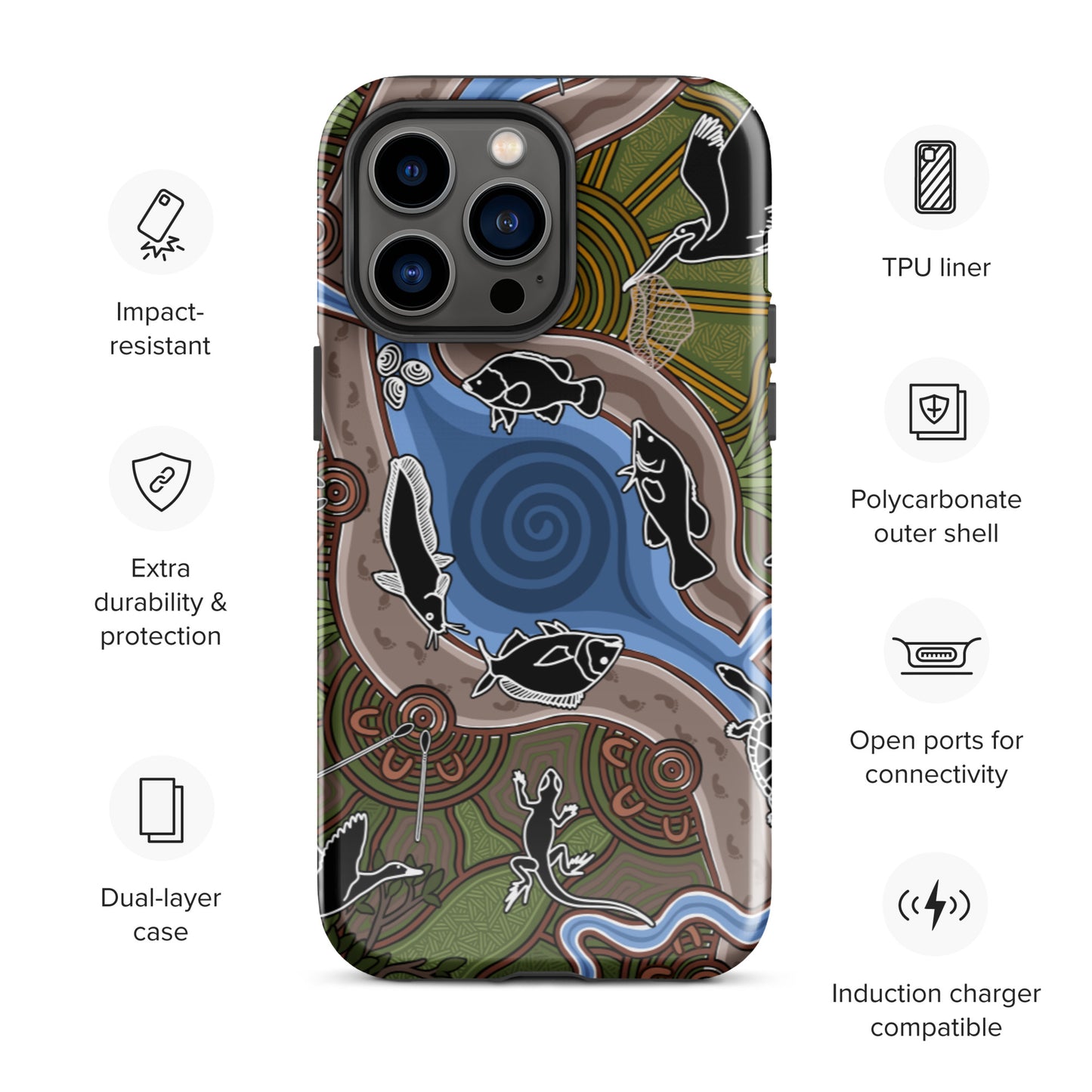 Indigico Aboriginal art Magsafe Tough Case for iPhone® - 'Paradise' print