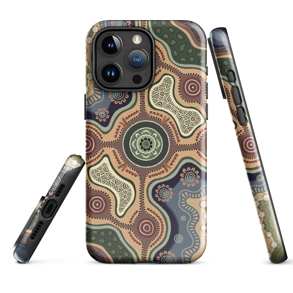Indigico Aboriginal Art Magsafe Tough Case for iPhone® - 'Foundations' print