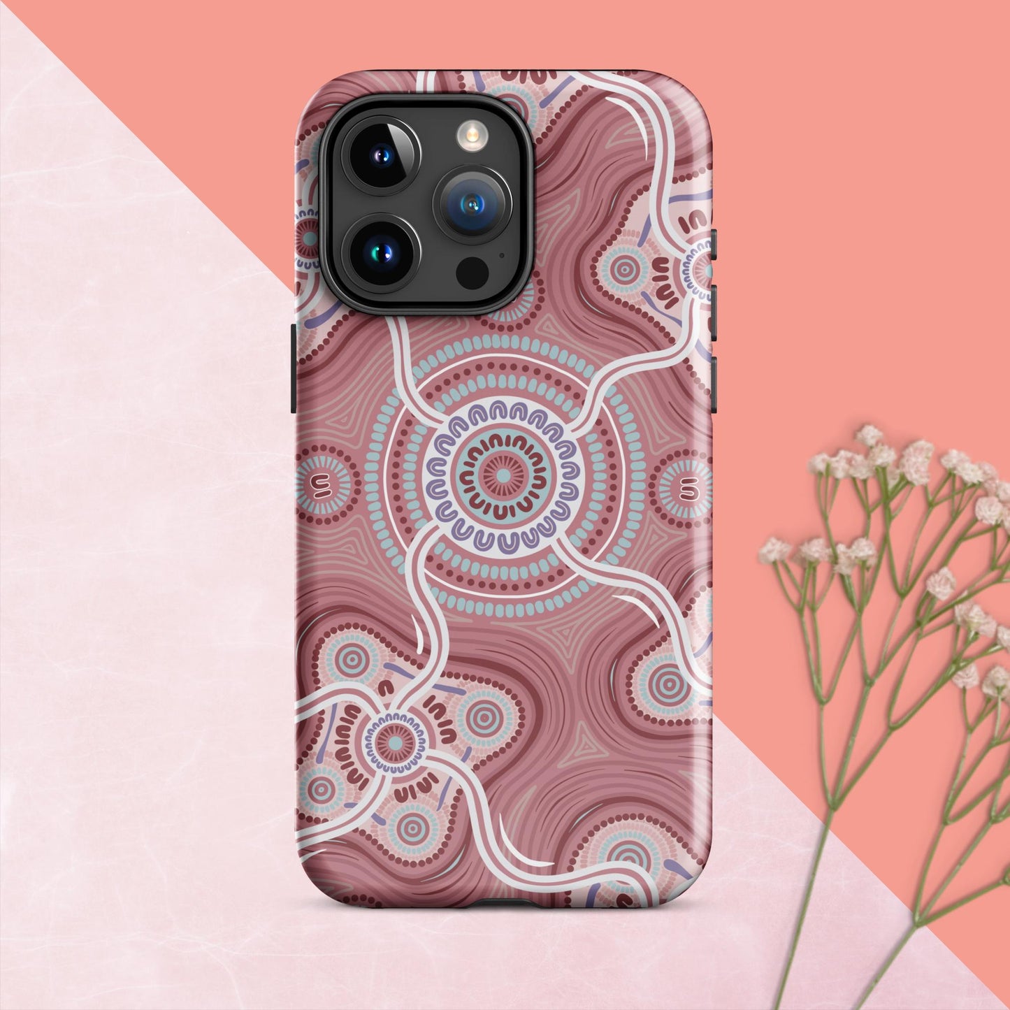 Indigico Aboriginal Art Magsafe Tough Case for iPhone® - 'Ripples of the Matriarchs' print