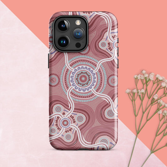 Indigico Aboriginal Art Magsafe Tough Case for iPhone® - 'Ripples of the Matriarchs' print