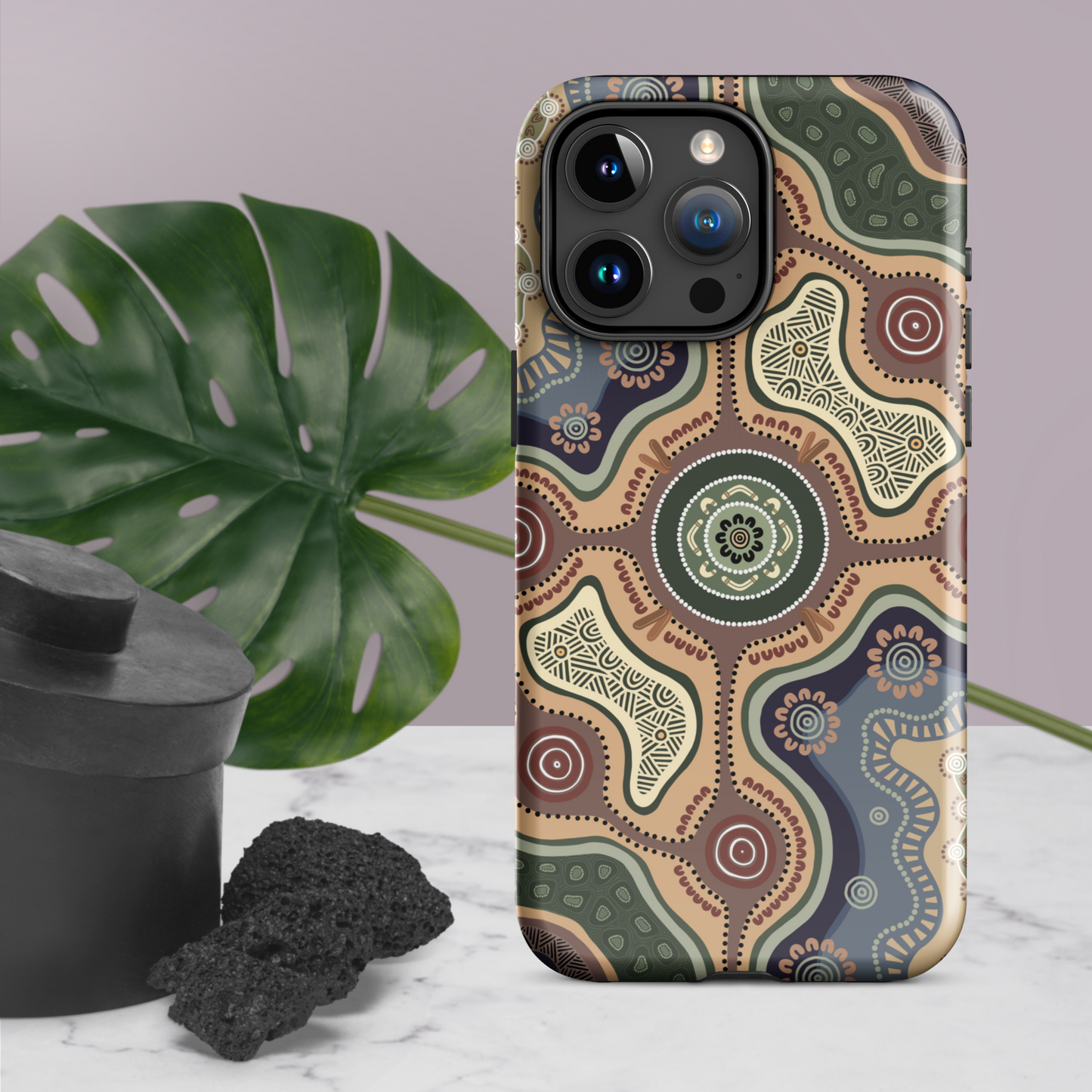 Indigico Aboriginal Art Magsafe Tough Case for iPhone® - 'Foundations' print