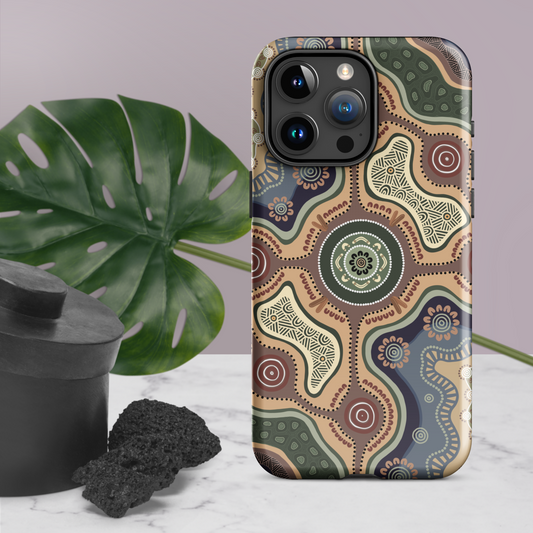 Indigico Aboriginal Art Magsafe Tough Case for iPhone® - 'Foundations' print