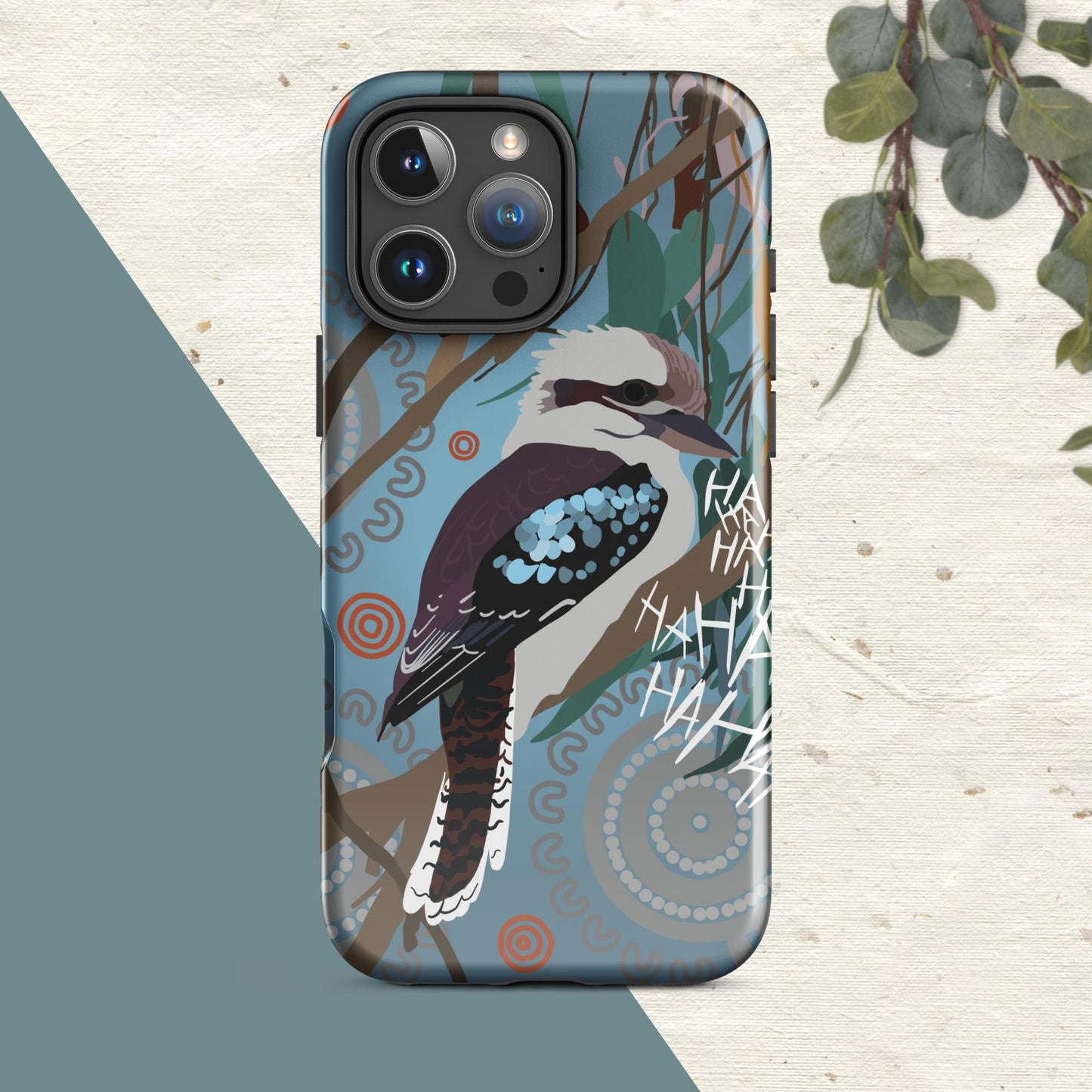 Indigico Aboriginal art Magsafe Tough Case for iPhone® - 'Merry Merry King of the Bush' print