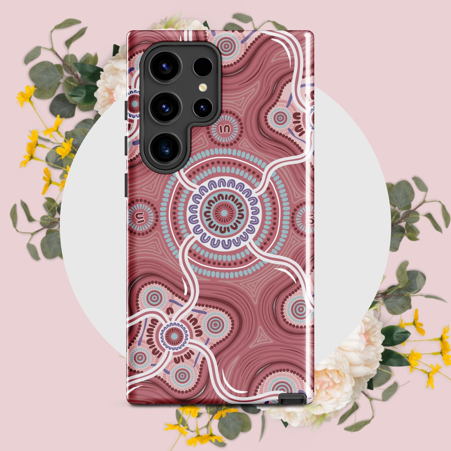 Indigico Aboriginal Art Magsafe Tough case for Samsung® - 'Ripples of the Matriarchs' print