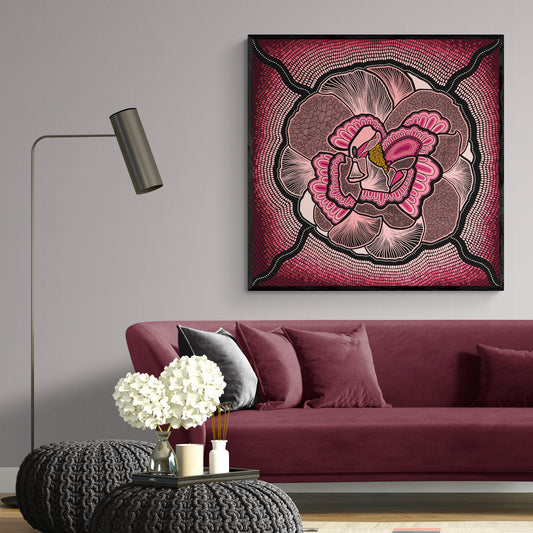Cangai Rose: REBIRTH - Framed Canvas Print