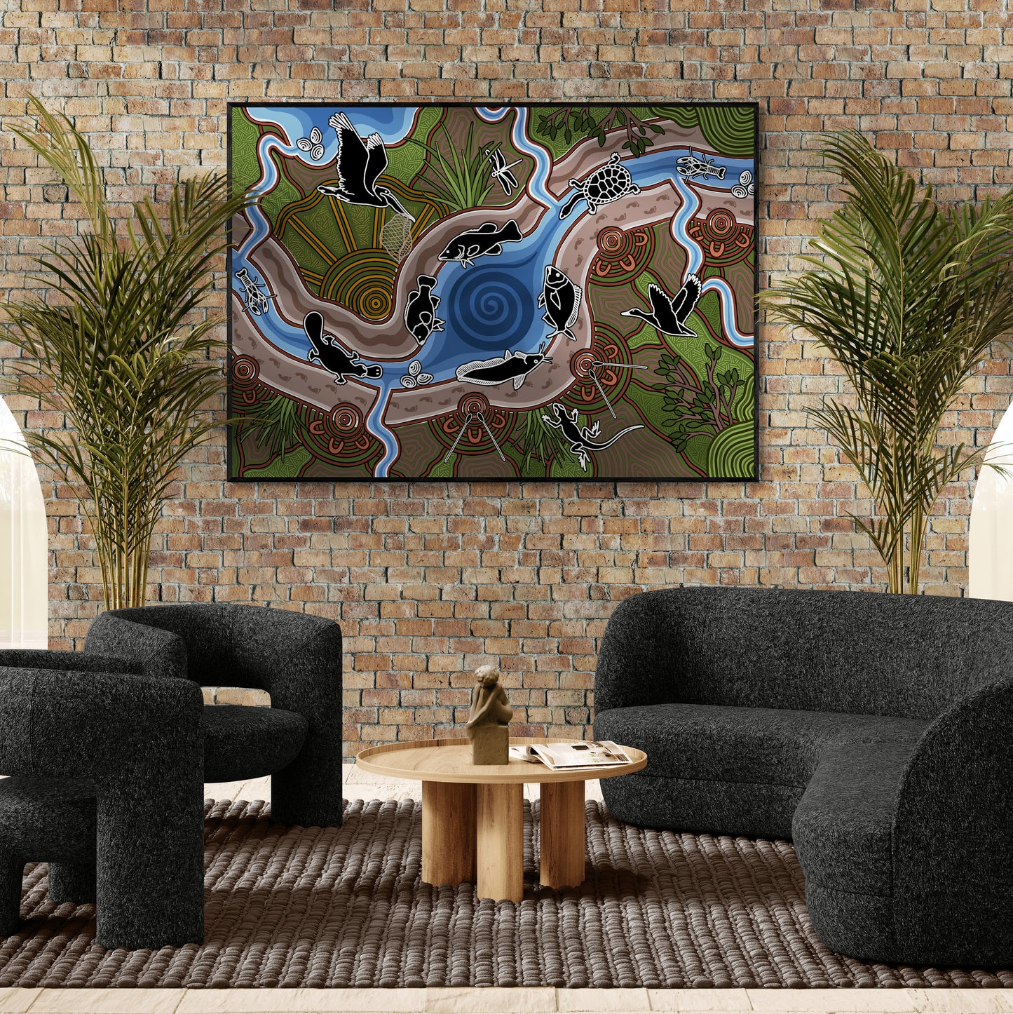 Indigico Aboriginal Canvas Print - Framed or Unframed - 'Paradise' artwork