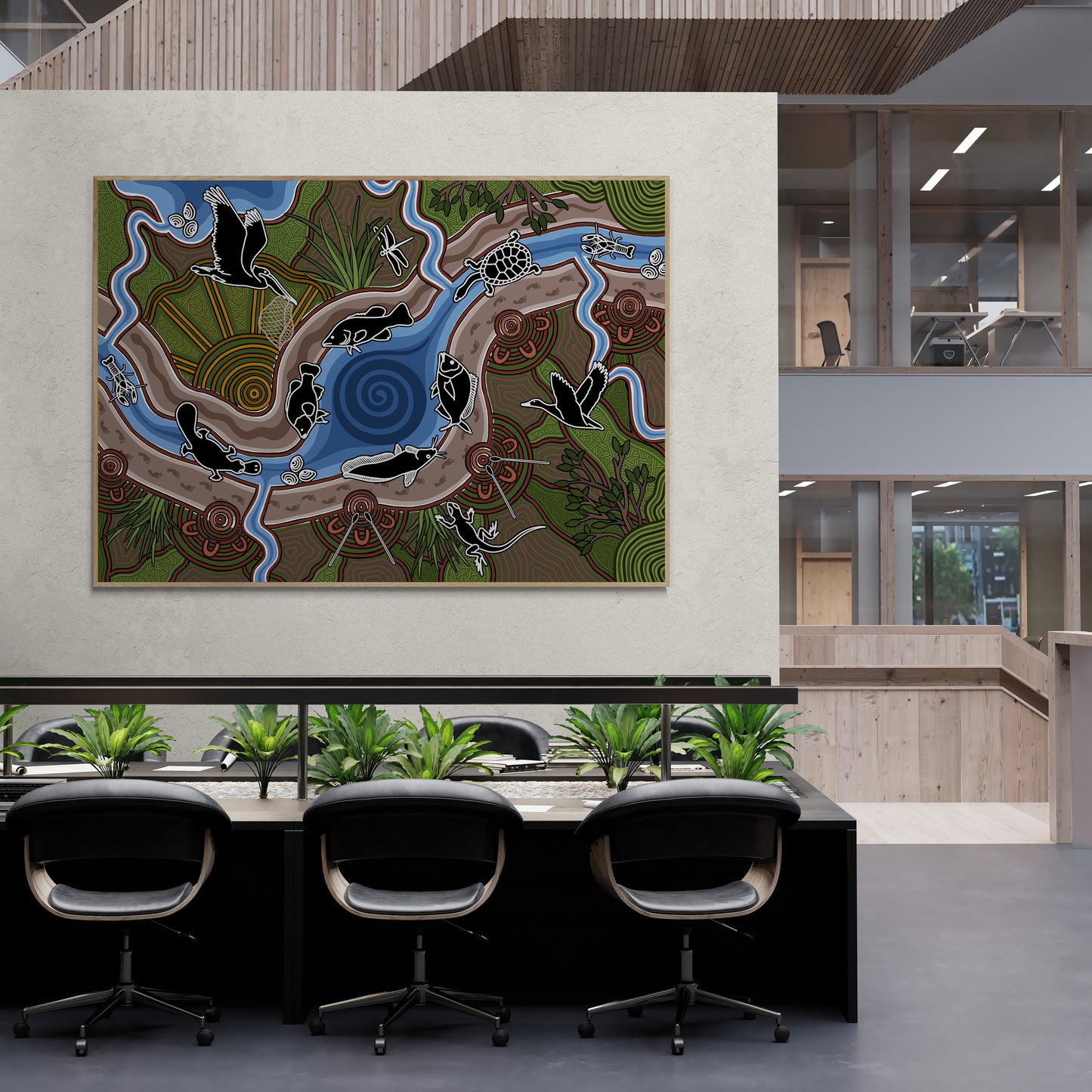 Indigico Aboriginal Canvas Print - Framed or Unframed - 'Paradise' artwork