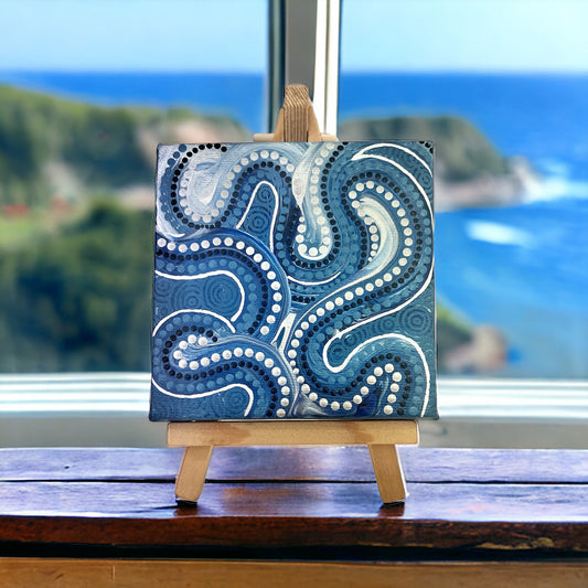 'Water Dreaming' original canvas artwork by Aboriginal artist, Amy Allerton | Indigico Creative Studio